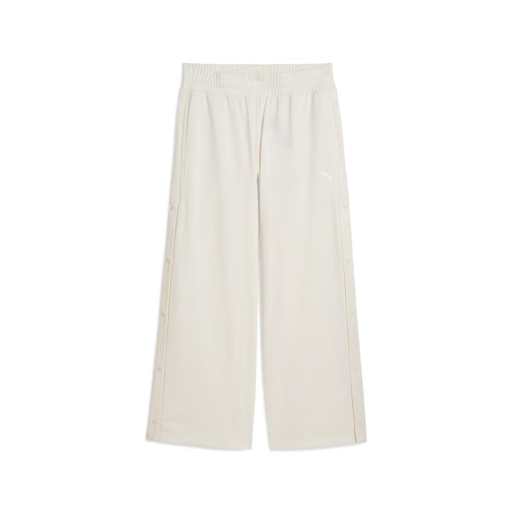 PUMA Womens Wardrobe Essentials Low Rise Popper Pants Casual - White - Size XS