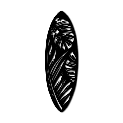 Tropical Surfboard Leaf Metal Wall Art Decor Metal Outdoor Decor