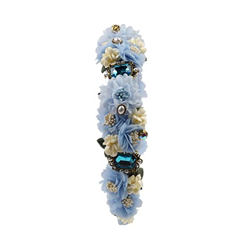 Luxury-Handmade-Crystal-Stone-Pearl-Flower-Headbands-Hair-Accessories-Women-Wed-Party-Hairband-Hair-Band-Ladies-Headwear-blue