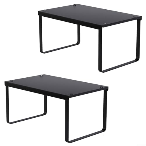 2 mensole impilabili per armadio da cucina, salvaspazio, per uso