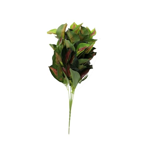 Image of Enhance Your Space with Artificial Leaf Decor Foliage for Stunning Interiors Decorative Items for Home;Office; Room; Living Room; Table; (Without Vase) (Pack of 1, Green Brown)