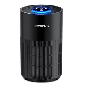 Air Purifiers for Bedroom with H14 True HEPA, Quiet Air Cleaner With Sleep Mode Night Light, Small Air Purifier Covers Up to 1280ft², 360° Air Intake, 3 Speeds, Timer, Aroma Function, Black