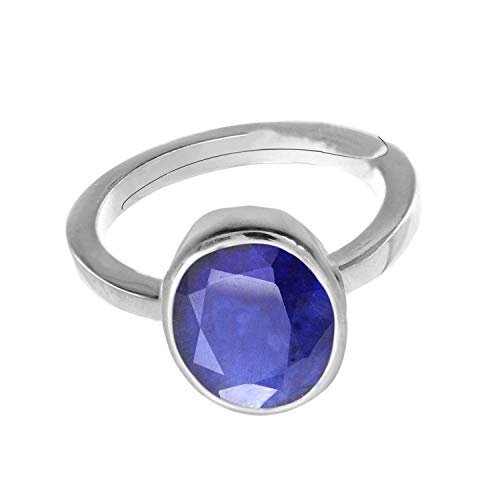 Saphir bleu naturel bague 2,5 carats Neelam non chauffée 3,25 Ratti mixte