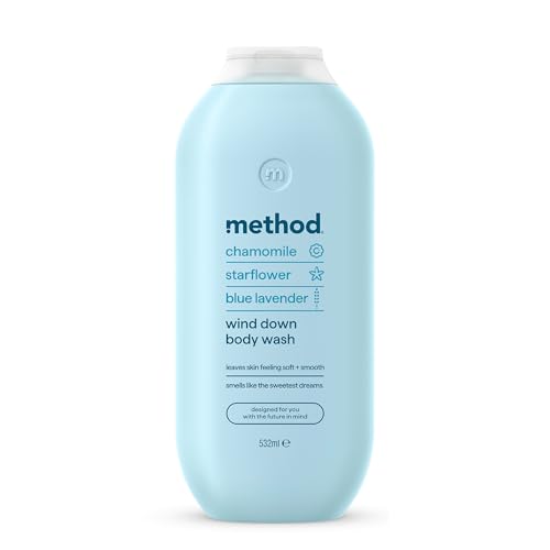 Method Body Wash Wind Down Shower Gel Chamomile Starflower and Blue Lavender Scent Pack of 1 532ml