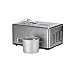 SEVERIN EZ 7406 Gelatiera 2in1, yogurt, display touch LED, 2 contenitori da 2 L, timer, raffreddamento automatico, Gelatiera autorefrigerante, mantiene freddo 30 min, ricettario, acciaio inox