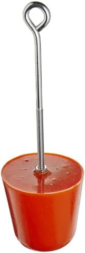 UltraTech 2115 Polyurethane Conical Ultra-Drain Plug, 4" Diameter, Orange