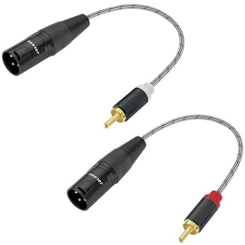 Câble RCA vers XLR mâle paire torsadée blindée JOLGOO pour un signal audio sans perte