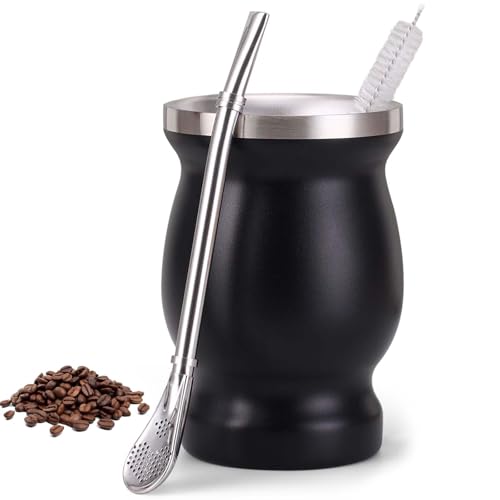 Leikurvo Mate Becher, Mate Tee Becher Set mit Löffel und...