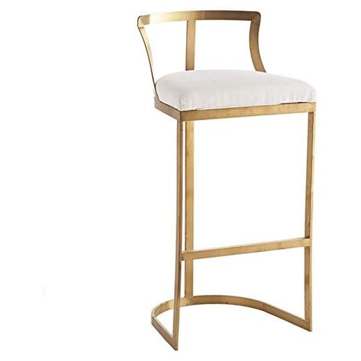 Taburete De La Barra Moderna con Reposapiés Y Respaldo Esponja, Silla del Comedor, Taburete De Desayuno, Usada para La Barra De Café De Alta Cocina,65cm