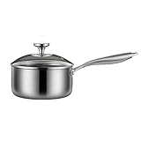Sartén antiadherente de nido de abeja Olla pequeña para leche 丨 Acero inoxidable 316 con tapa Cacerola Suplemento de comida para bebés para el hogar Olla para cocinar Olla para sopa Olla para sopa 丨 F