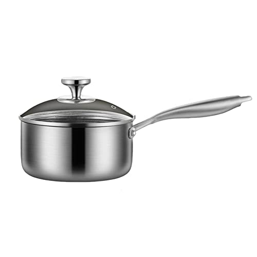 Sartén antiadherente de nido de abeja Olla pequeña para leche 丨 Acero inoxidable 316 con tapa Cacerola Suplemento de comida para bebés para el hogar Olla para cocinar Olla para sopa Olla para sopa 丨 F