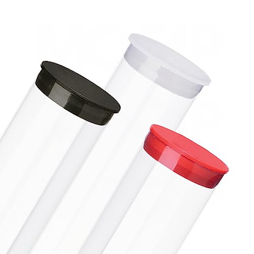 Cleartec 0.562in Sealed Bottom Tubes 12.125in Long PETG SBT00640 (qty 100) with PRP.562BLK 9/16