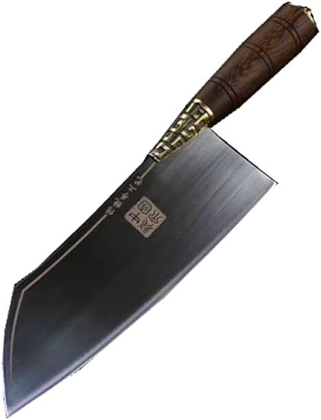 Meat cleaver, 8.6-inch Longquan handmade knife forging kitchen household sliced blade sharp copper installed stainless steel knife Cleaver Knife