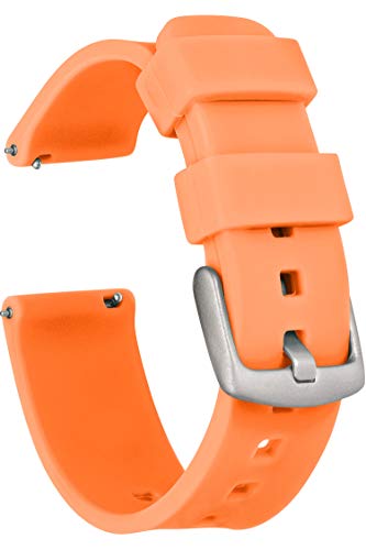 Gadgetwraps 22Mm Silicone Watch Band Strap With Quick Release Pins – Compatible With Fossil, Pebble, Samsung – 22Mm Quick Release Watch Band (Orange Glow, 22Mm) #TOP5