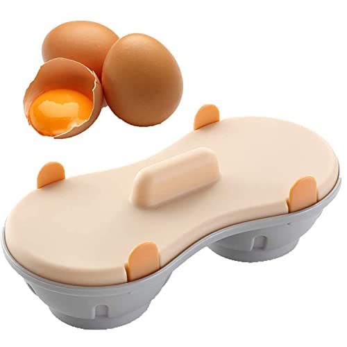 TMXKOOK 2 Pices Pocheuse ufs au Micro-Ondes Cuiseur Oeufs 2 Tasses Pocheur Doeufs Cuit La Vapeur Ustensile de Cuisine