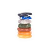 Chakra Set di 7 pietre preziose Chakrasteine con sacchetto in tessuto CSR19