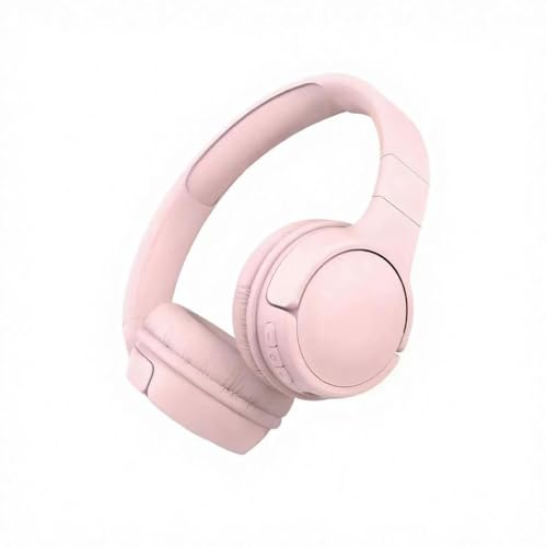 GiDaCom New Explosions BT510 - Auriculares Over-Ear inalámbricos con cancelación activa del ruido (ANC), carga tipo C, sonido de graves puro y diseño simple – reducción física del ruido + voz HD (rosa