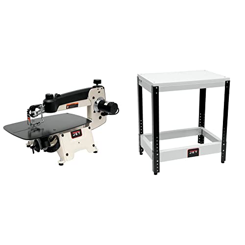 JET JWSS-18B, 18-Inch Scroll Saw, 120V 1PH (727300B) and Universal Benchtop Machine Table (728100)