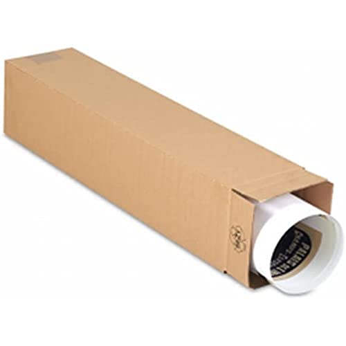Master'in Tube carton carré simple cannelure - Brun - 120x120x610mm - Lot de 20 tubes