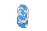 Chatties Toddler Boy's Beach/Walking Flip-Flop Thong Slipper Sandals with Footbed Print, Light Pastel Blue, 9-10