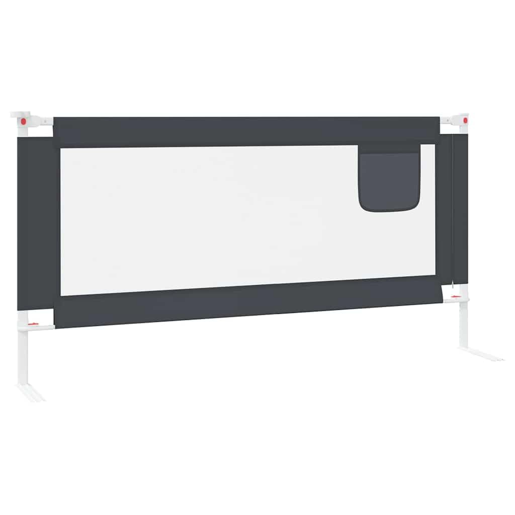 Generisch Kleinkind-Bettschutzgitter Dunkelgrau 180x25 cm Stoff,Baby & Kleinkind,Babysicherheit,Baby-Bettschutzgitter-10231