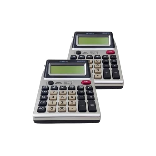 Kit 2 Calculadora de Mesa Com Duplo Visor Dois Visores para Comércio Lojas Escritório Empresa + Test
