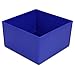 Produktbild Kunststoff-Einsatzkasten/Lagerbehälter, blau 108x108x63 mm (LxBxH), 1 Packung = 25 Stück