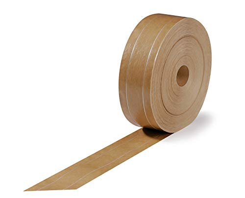 8 Rollen Nassklebeband, 60mm breitx200lfm, 60g/qm, braun, 2 Längsfäden, Pflanzenleimkleber