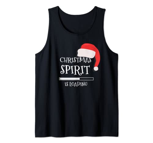 Christmas 2021 Man Woman Child Christmas Spirit Is Loading Camiseta sin Mangas