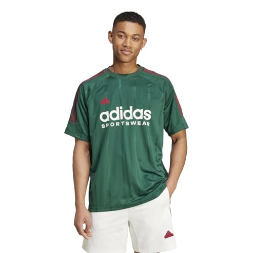 adidas Men's House of Tiro Nations Pack T-Shirt, Dark Green/Collegiate Burgundy/Cloud White