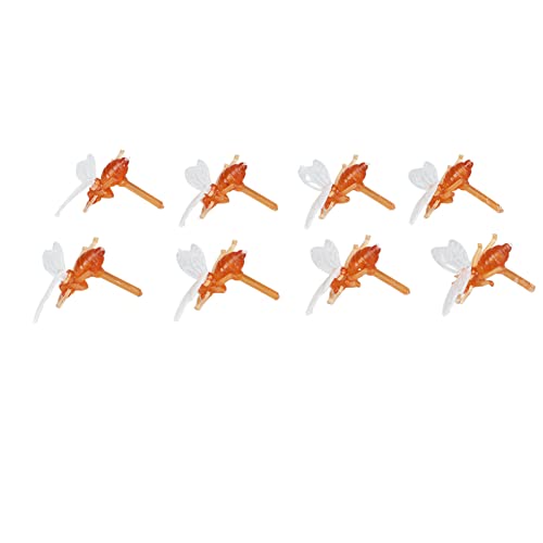 Decoração de Abelha de Mel de Plástico para Quintal de Jardim - Mini Enfeite de Abelha Fofo de 50 Pe