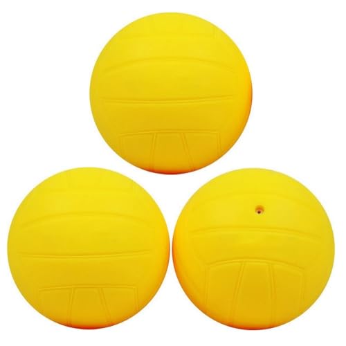 Viminston 3-Pack Spike Replacement Balls 3.5inch Yellow Ball for Round Net Game Pool Mini Volleyball (3Balls Only)