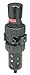 Parker 06E16B16AC One Piece Filter/Regulator, 1/4" NPT, Polycarbonate with Metal Bowl Guard, Auto Float Drain, 5 micron, 46 scfm, Relieving Type, 1-60 psig Pressure Range, with Gauge