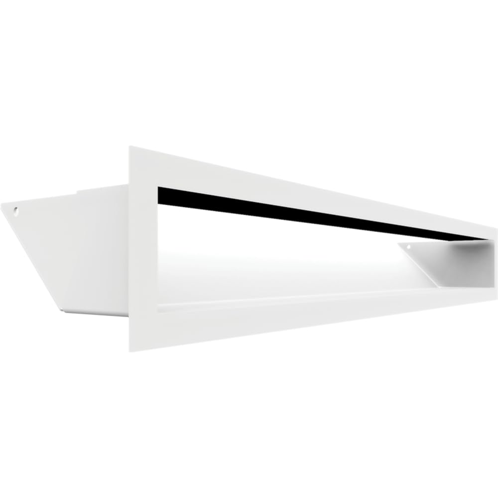 Grille de cheminée Air SF blanche 9 x 60 cm ventilation hotte insert acier