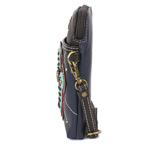 Image of CHALA Cell Phone Crossbody Purse-Women PU Leather /Canvas Multicolor Handbag with Adjustable Strap