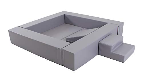 IGLU Brand Ball Pool / Ball Pit / Soft Play Area Steps Slide Soft Play Equipment â€“ Grey