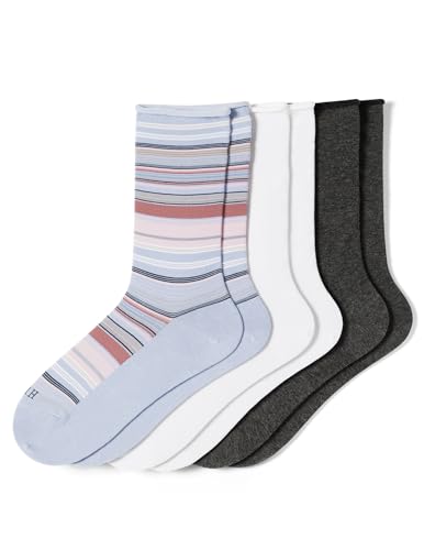Image of HUE Women's Jeans Sock (Pack of 3), Micro Stripe Pack, One Size