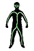 GlowCity Light Up Stick Figure Costume Kit Includes Lights, Shades and Clips Only-Clothing Not Included-Lime Green Reg