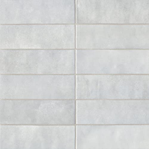 Bedrosians Cloe Gloss Ceramic Tile 2.5" X 8", Grey (76-Pack, 10.64 Sf) #TOP17