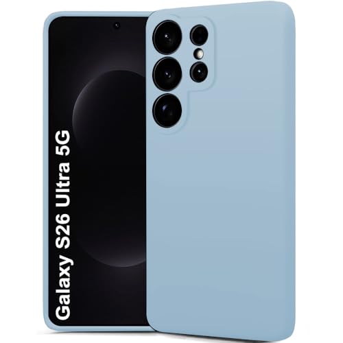Image of TheGiftKart for Samsung S26 Ultra Case, Liquid Silicone Cover, Soft Micro-Fibre Lining Inside, Raised Edges for Camera & Screen Protection, Shockproof Galaxy S26 Ultra Back Cover (Silicone, Blue)
