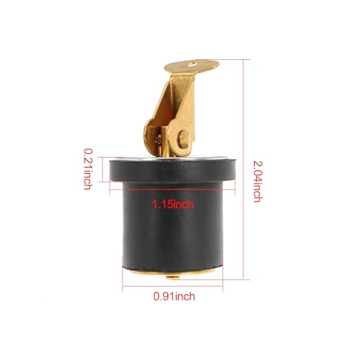 Image of Boat Drain Plug Brass Boat Plug Snap Rubber Plugs Deck Plug for Boat Marine Twist Accessories