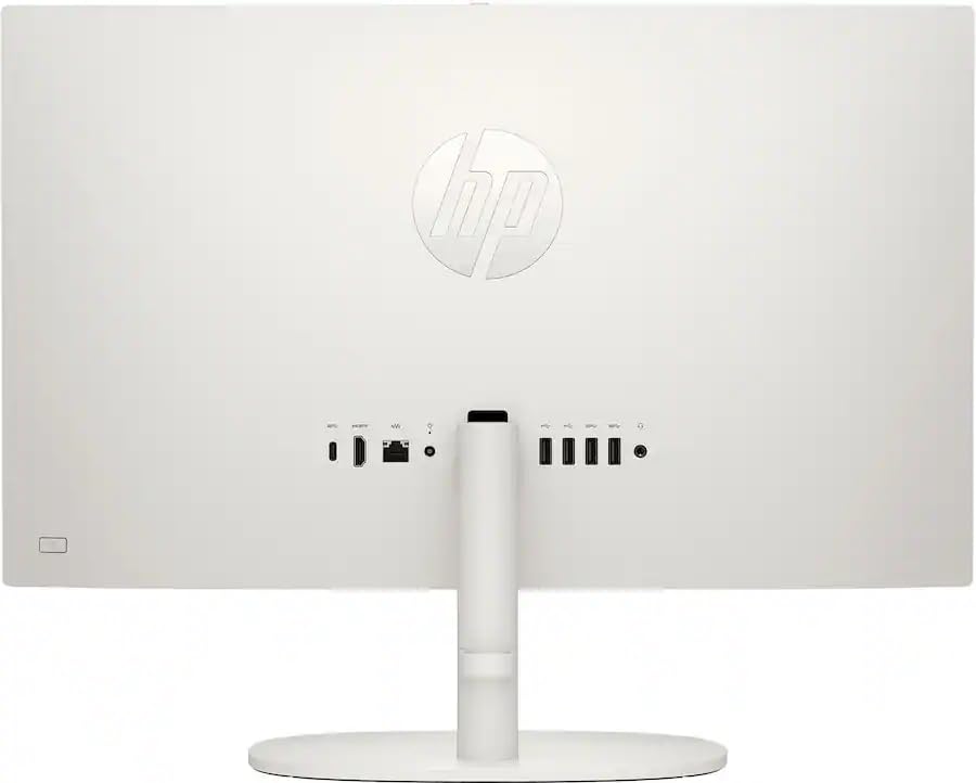 Image of HP 21.5 inch FHD All-in-One Desktop Computer, 8GB RAM 384GB Storage (128GB SSD + 256GB Docking Station Set), Quad-Cores Intel N100, Windows 11 & 8-in-1 Docking Hub, Keyboard & Mouse Included, White