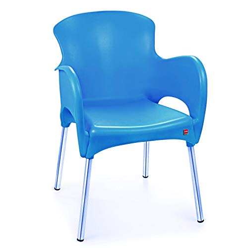 Image of Cello Xylo Chair Set Pack of 2 - Blue | Strong and Durable | Easy to Clean | Chair for Living Room, Bed Room, Kitchen, Office Room, Outdoor | 3 Years Warranty