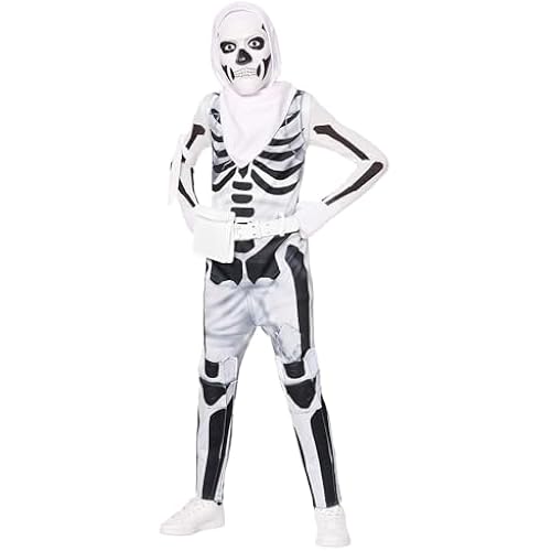 Spirit Halloween Fortnite Skull Trooper (Inverted) Costume | Officially Licensed | Video Game Costume | Fortnite Cosplay