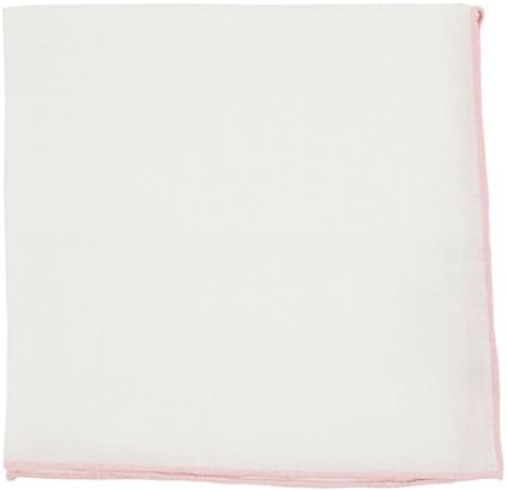 The Tie Bar Solid 100% Linen Pocket Square With Rolled Border