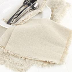 Servilletas de Tela Cuadradas 15" Pack x12 Natural Lino miniatura 5