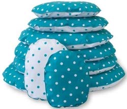 Housse ovale Lex&Max Dots pour coussin de chien bicolore 100 cm