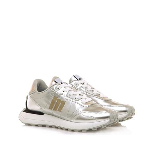 Mtng Para Mujer. 60779 Zapatillas Zinc Plateado (36), Plata, Plano, Cordones, Casual - 5