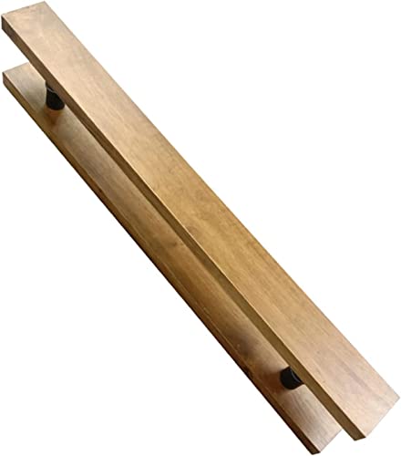 BABYCE Wooden Door Handles Wide Square Gate Grab Pole, Rustic, Double Sided(Length 150cm(59inch))