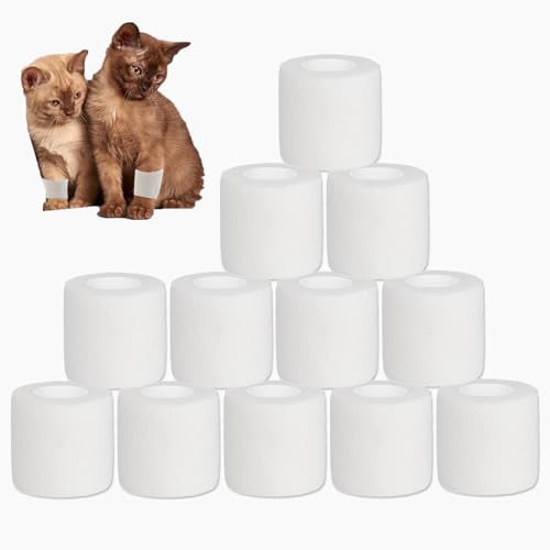 ANAMPION Bandage cohésif 12 rouleaux 5 cm x 4,5 m Bandage adhésif de sport pour poignet, doigts, blessures sportives, gonflements